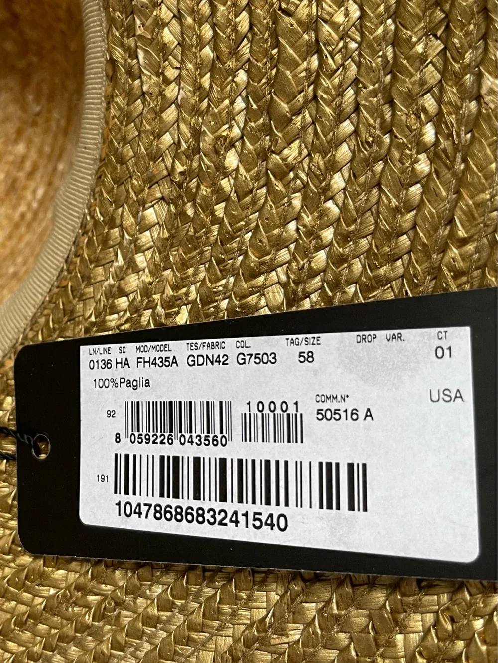 NEW D&G RUNWAY WOVEN STRAW HAT